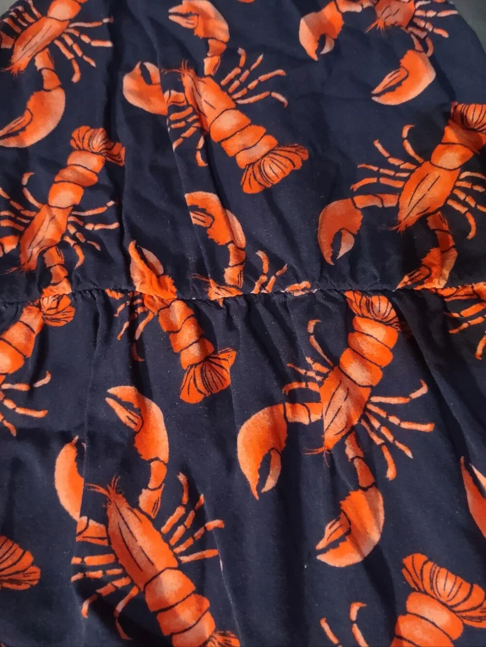 Old Navy Navy Sundress With Bright Orange Lobster Print/Size 6X (Girls)